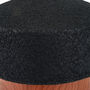 Black And Wood Effect Textured Ceramic Table Lamp, thumbnail 9 of 10