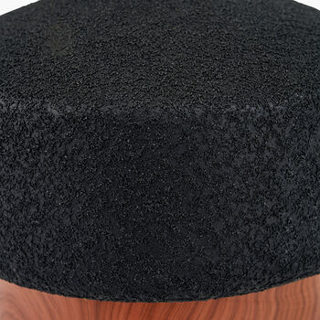 Black And Wood Effect Textured Ceramic Table Lamp, 9 of 10