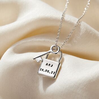 Personalised Lock And Key Necklace, 2 of 6