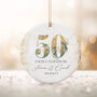Golden 50th Anniversary Celebration Bauble, thumbnail 1 of 5