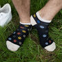 Peace Black And Lux Taylor Yellow Men's Trainer Socks, thumbnail 3 of 6