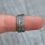 Oxidised Textured Silver Ring Stackable, thumbnail 3 of 5