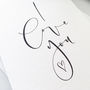 'I Love You' Modern Calligraphy Card, thumbnail 4 of 6