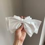 Bridal White Bow Hair Clip, thumbnail 1 of 2