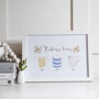 Personalised Illustrated Family Cups And Mugs Art Print, thumbnail 1 of 9