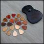 18 Acoustic Guitar Picks In A Leather Christmas Wallet, thumbnail 3 of 11