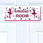 Personalised Ballerina And Butterfly Childs Door Sign, thumbnail 2 of 11