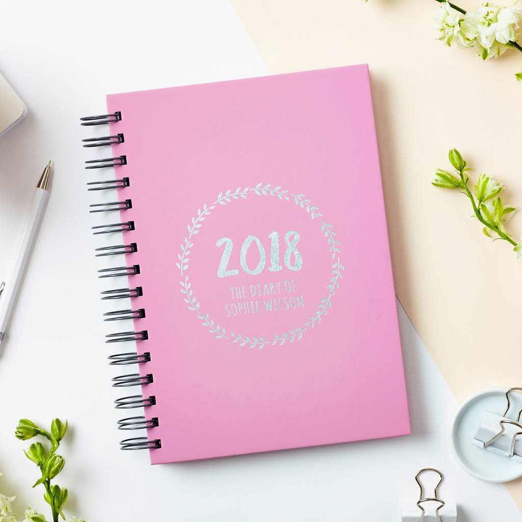 personalised decorative 2018 weekly diary by martha brook ...