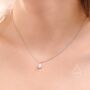 Sterling Silver One Carat Moissanite Solitaire Pear Cut Pendant Necklace, thumbnail 7 of 11