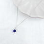 Sapphire Sterling Silver Charm Necklace September Birthstone Jewellery, thumbnail 2 of 2