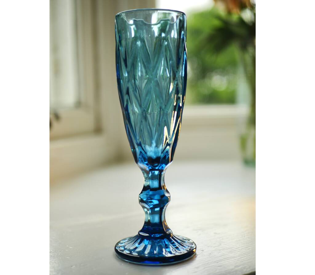 Jewel Coloured Champagne Glasses Set Of Four By Dress For Dinner