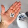 Personalised Cat Face Portrait Keyring, Cat Lover Gift, thumbnail 6 of 11