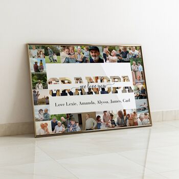 Personalised Grandad Photo Collage Frame Gift, 2 of 6