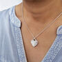 Silver Hand And Foot Print Heart Locket Necklace, thumbnail 2 of 5