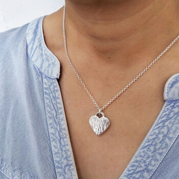Silver Hand And Foot Print Heart Locket Necklace, 2 of 5