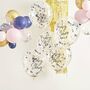 Navy Pink And Gold Confetti Baby Shower Balloons, thumbnail 1 of 2
