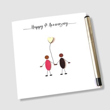 5th Anniversary Card Wood Wedding Anniversary, 5 of 10