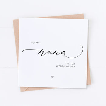 Nan On The Day Wedding Card, 6 of 8