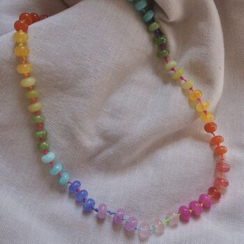 Rainbow Gemstone Necklace, 5 of 5