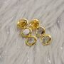 Green Amethyst Gold Drop Earrings, thumbnail 2 of 7