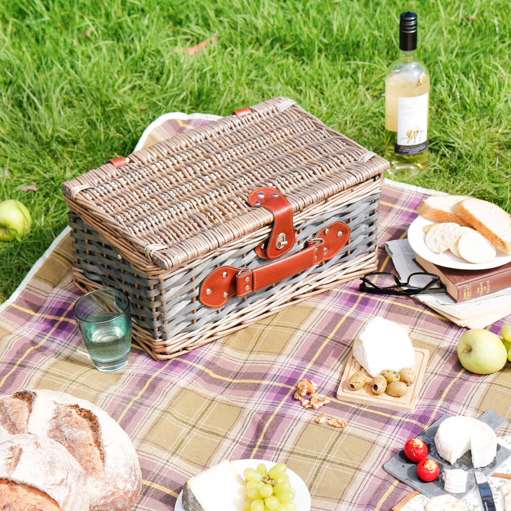petworth personalised traditional picnic basket for two by dibor