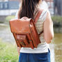 Personalised Versatile Leather Satchel Style Backpack, thumbnail 4 of 9