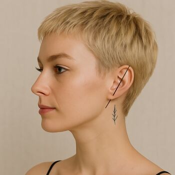 Sterling Silver Minimalist Ear Pin Earrings, 4 of 9