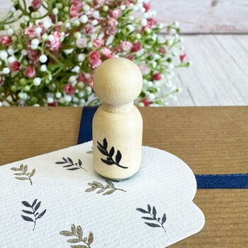 Detailed Leaf Mini Rubber Stamp For Crafting, 3 of 6