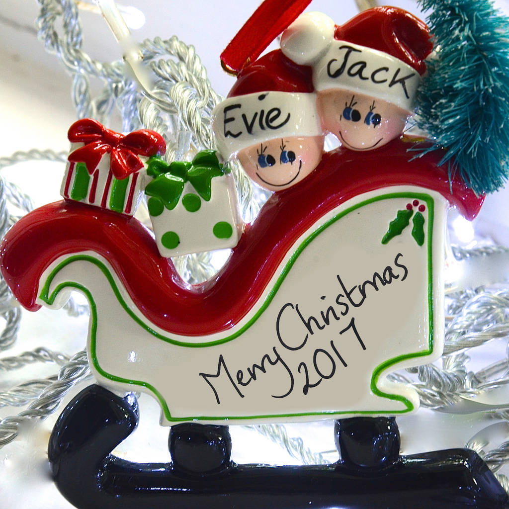 Christmas Family Personalised Decoration By The Letteroom