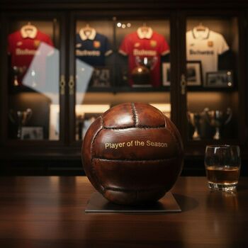 Personalised Vintage Football Ornament And Trophy, 8 of 11