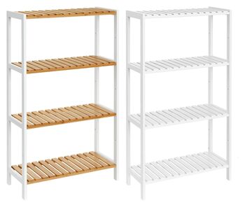 Four Tier Bamboo Storage Shelving Unit, 8 of 8