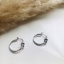 Contemporary Knot Hoop Silver Plated Earrings, thumbnail 2 of 2