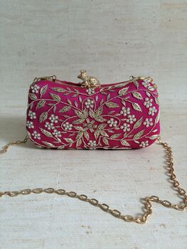 Hot Pink Frog Clasp Clutch, 7 of 12