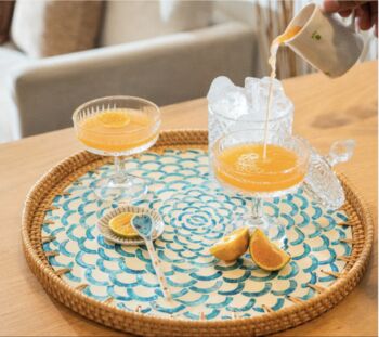 Boho Coastal Rattan Tray – Handmade Eco Friendly Home Decor, 2 of 4