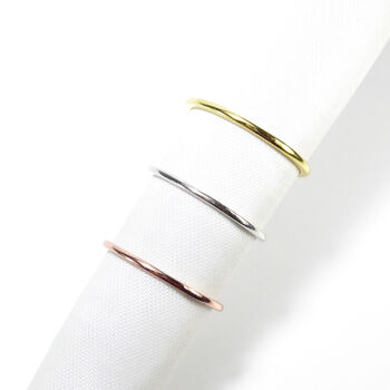 Band Stacking Ring, Rose, Gold Vermeil On 925 Silver, 2 of 9