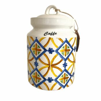 Sicilian Mosaic Ceramic Jar For Coffee, 2 of 3