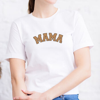 Leopard Print Mama Modern Mother's Day Tee, 4 of 6