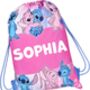 Disney Lilo And Stitch Drawstring Bag Personalised Girls, thumbnail 2 of 6