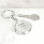 Personalised 50th Birthday Ten Pence Compact Mirror Keyring, thumbnail 4 of 7
