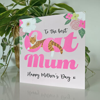 Cat Mum Happy Mother's Day Ginger Cat Card, 2 of 2