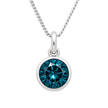 Personalised Sterling Silver December Birthstone Pendant Necklace, 3 of 12