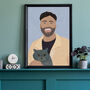 Custom Pet Mum Dad Portrait Dog Cat Gift Print, thumbnail 3 of 12