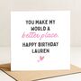 Personalised Better Place Birthday Card For Girlfriend Or Partner, thumbnail 2 of 7
