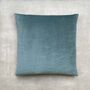 The Velvet And Linen Cushion Petrol Blue, thumbnail 1 of 7