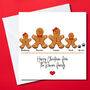 Personalised Gingerbread Family Christmas Cards, thumbnail 5 of 5