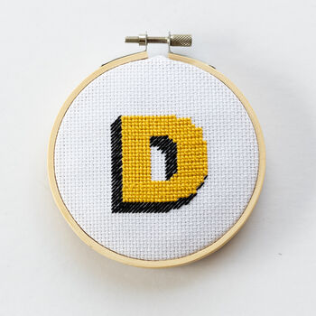 Drop Shadow Alphabet Cross Stitch Kit, 9 of 10