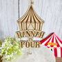 Personalised Circus Big Top Themed Birthday Cake Topper, thumbnail 1 of 7