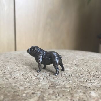 Miniature Bronze English Bull Dog Sculpture, 4 of 8