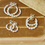 Everyday Sterling Silver Twist Hoops, thumbnail 10 of 10