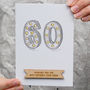 Personalised Marquee Lights 60th Birthday Card, thumbnail 1 of 2